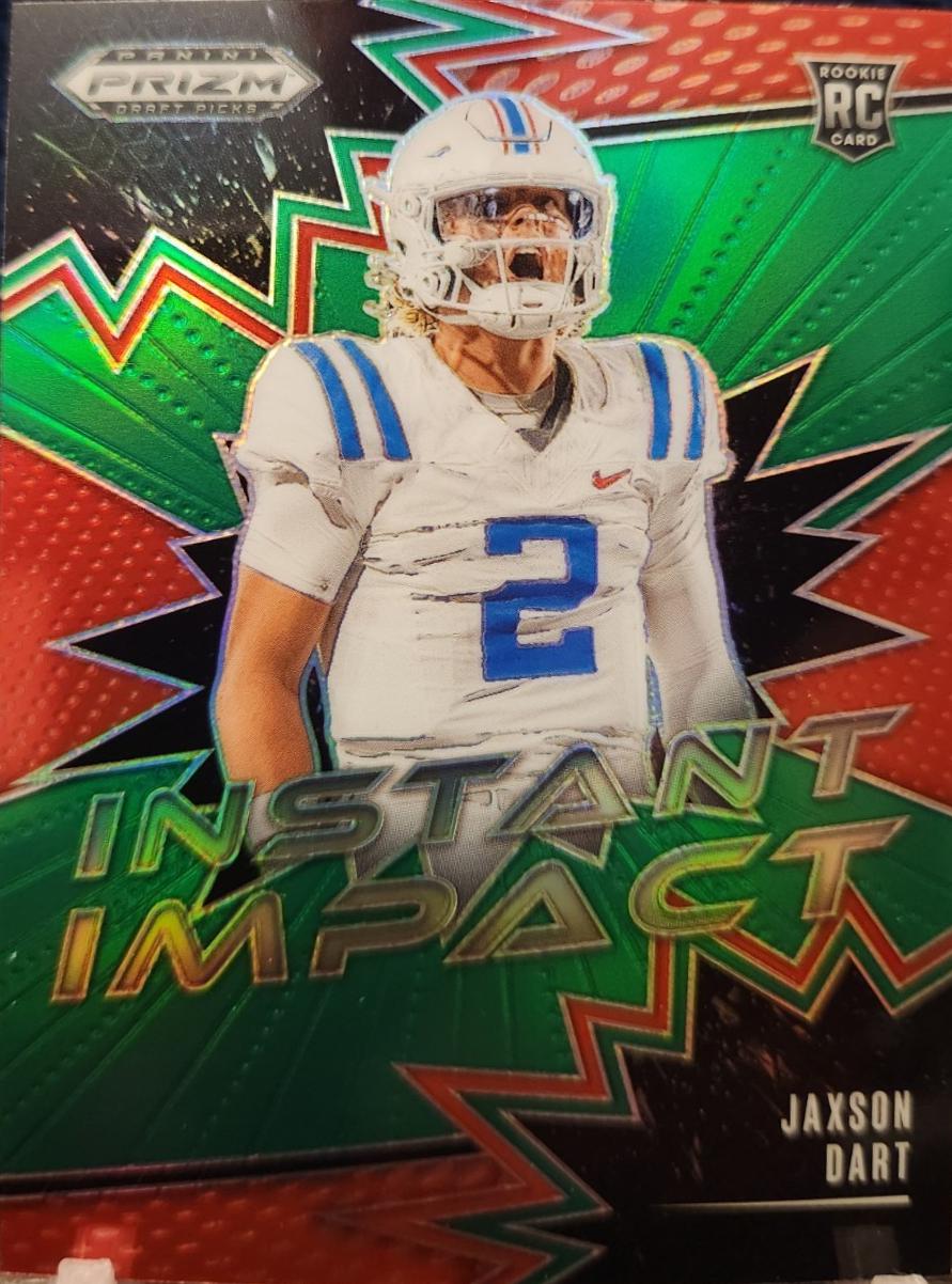 2025 Panini Prizm Draft Picks Instant Impact Jaxson Dart [Green] #11 card