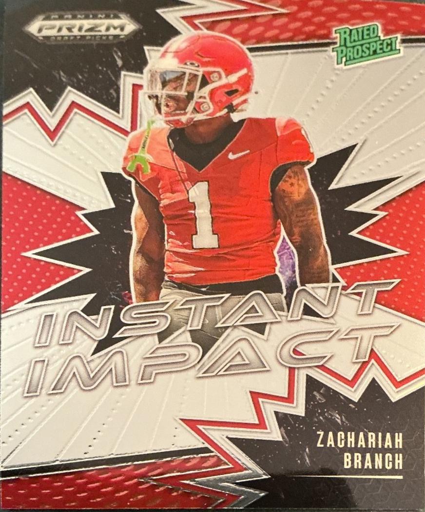 2025 Panini Prizm Draft Picks Instant Impact Zachariah Branch #25 card