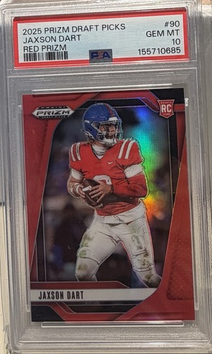 2025 Panini Prizm Draft Picks Jaxson Dart [Red] #90 card