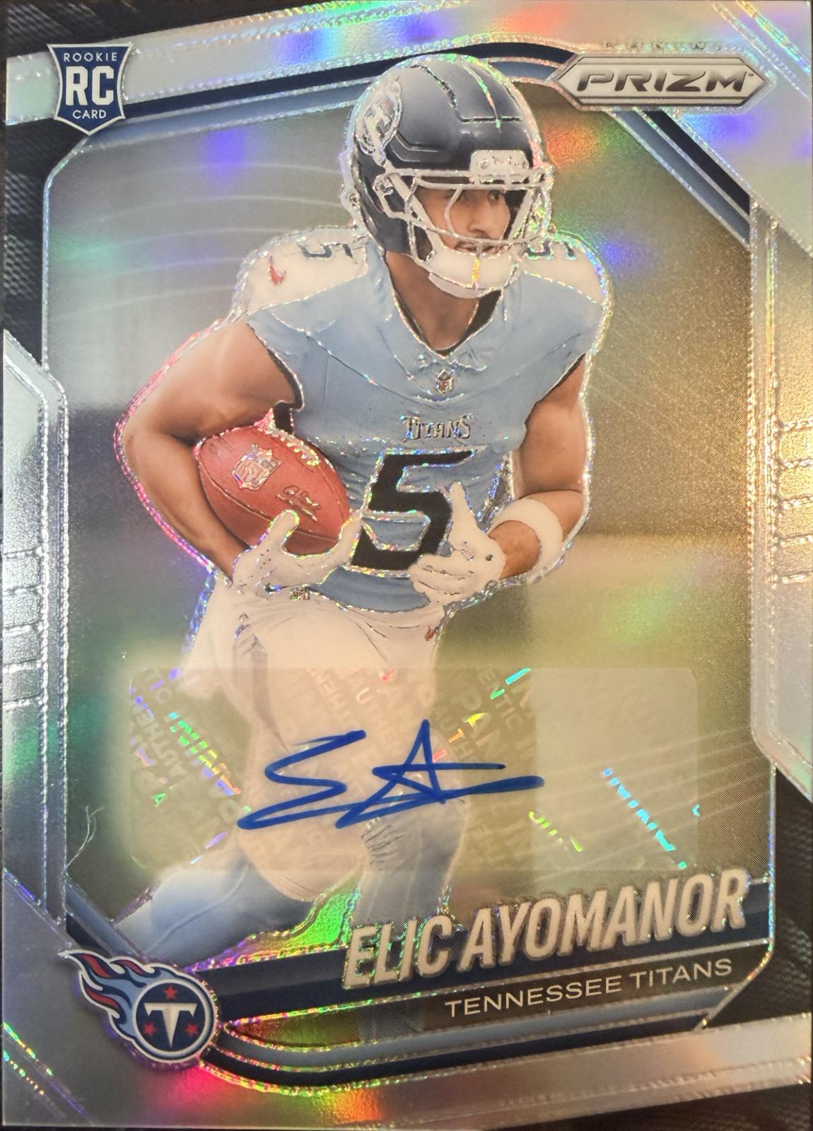 2025 Panini Prizm Elic Ayomanor [Autograph Silver] #321 card