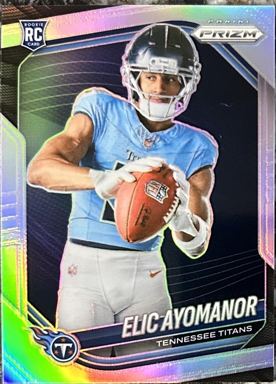 2025 Panini Prizm Elic Ayomanor [Rookie Variation Silver] #440 card