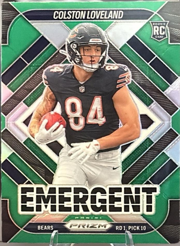2025 Panini Prizm Emergent Colston Loveland [Green] #20 card