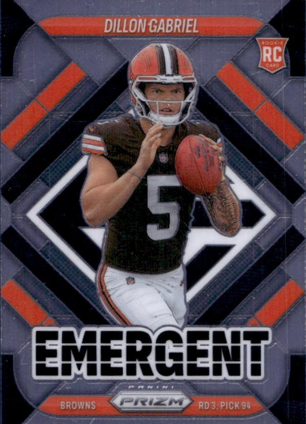 2025 Panini Prizm Emergent Dillon Gabriel #18 card