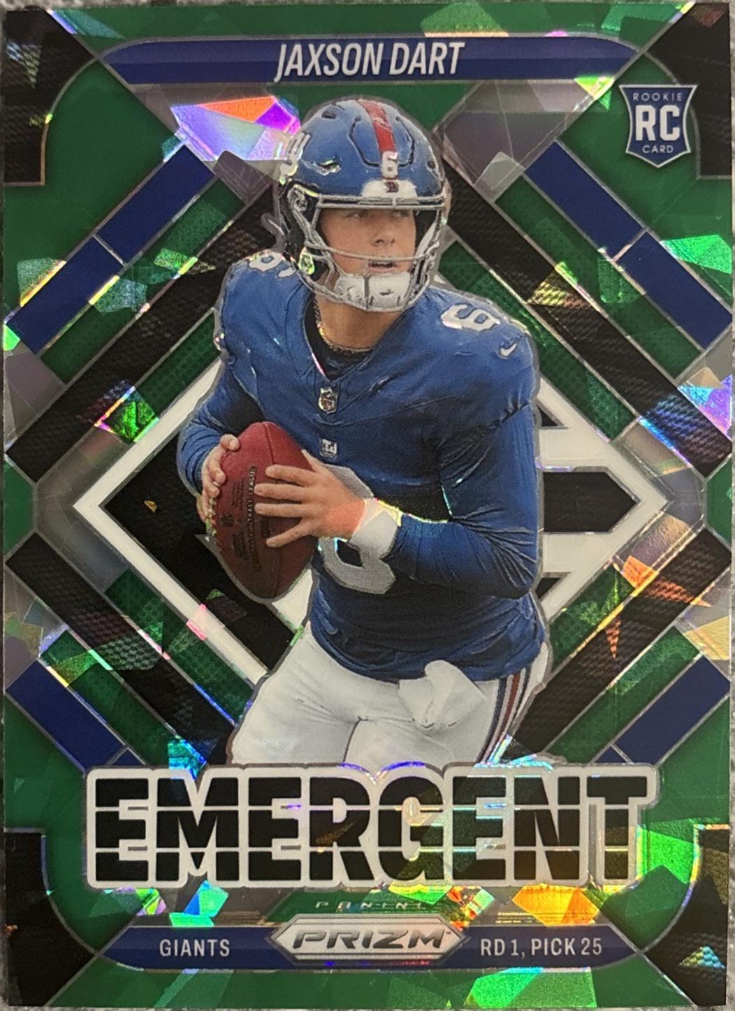 2025 Panini Prizm Emergent Jaxson Dart [Green Ice] #6 card