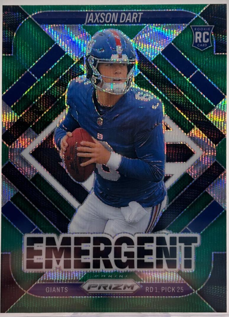 2025 Panini Prizm Emergent Jaxson Dart [Green Wave] #6 card