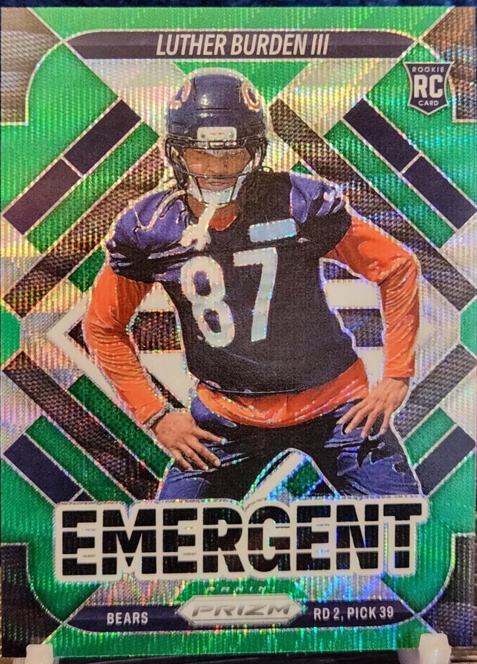 2025 Panini Prizm Emergent Luther Burden III [Green Wave] #19 card