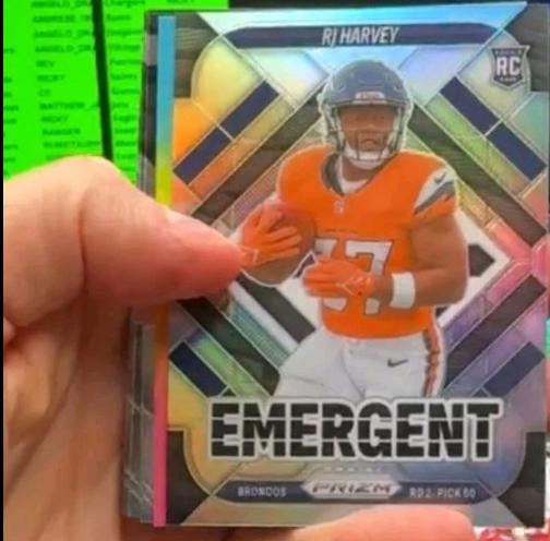 2025 Panini Prizm Emergent RJ Harvey [Silver] #16 card