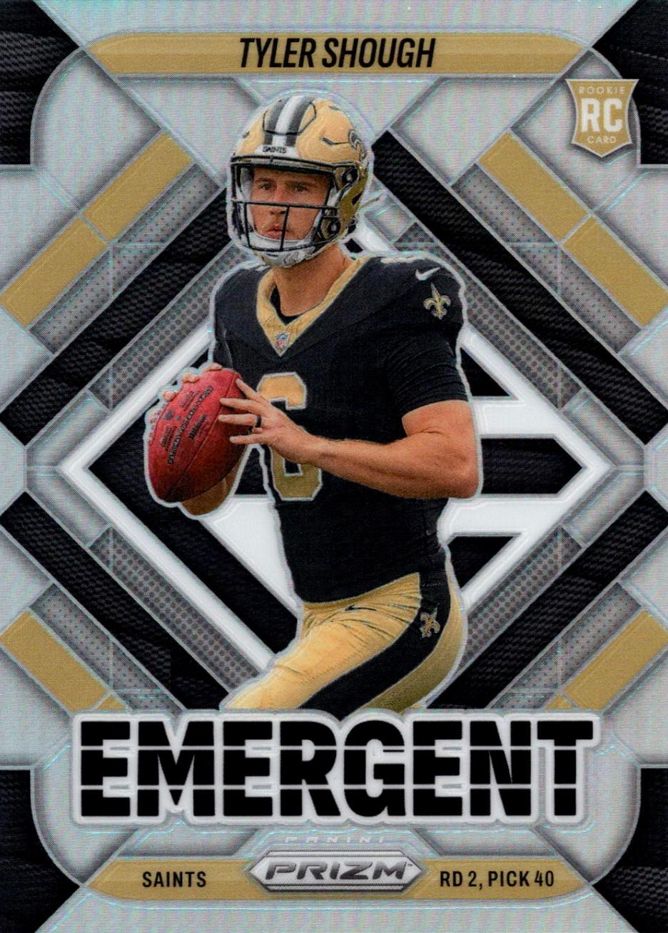 2025 Panini Prizm Emergent Tyler Shough [Silver] #8 card