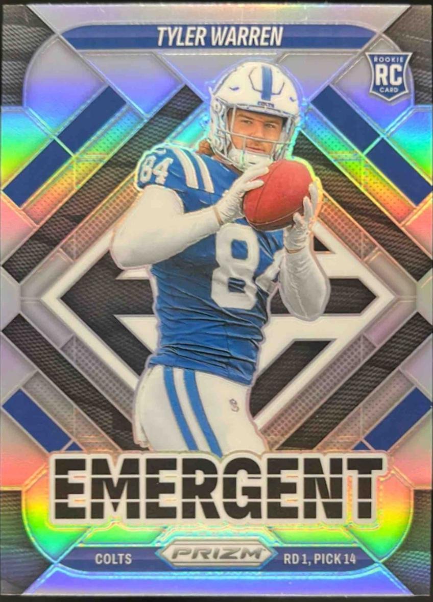 2025 Panini Prizm Emergent Tyler Warren [Silver] #13 card
