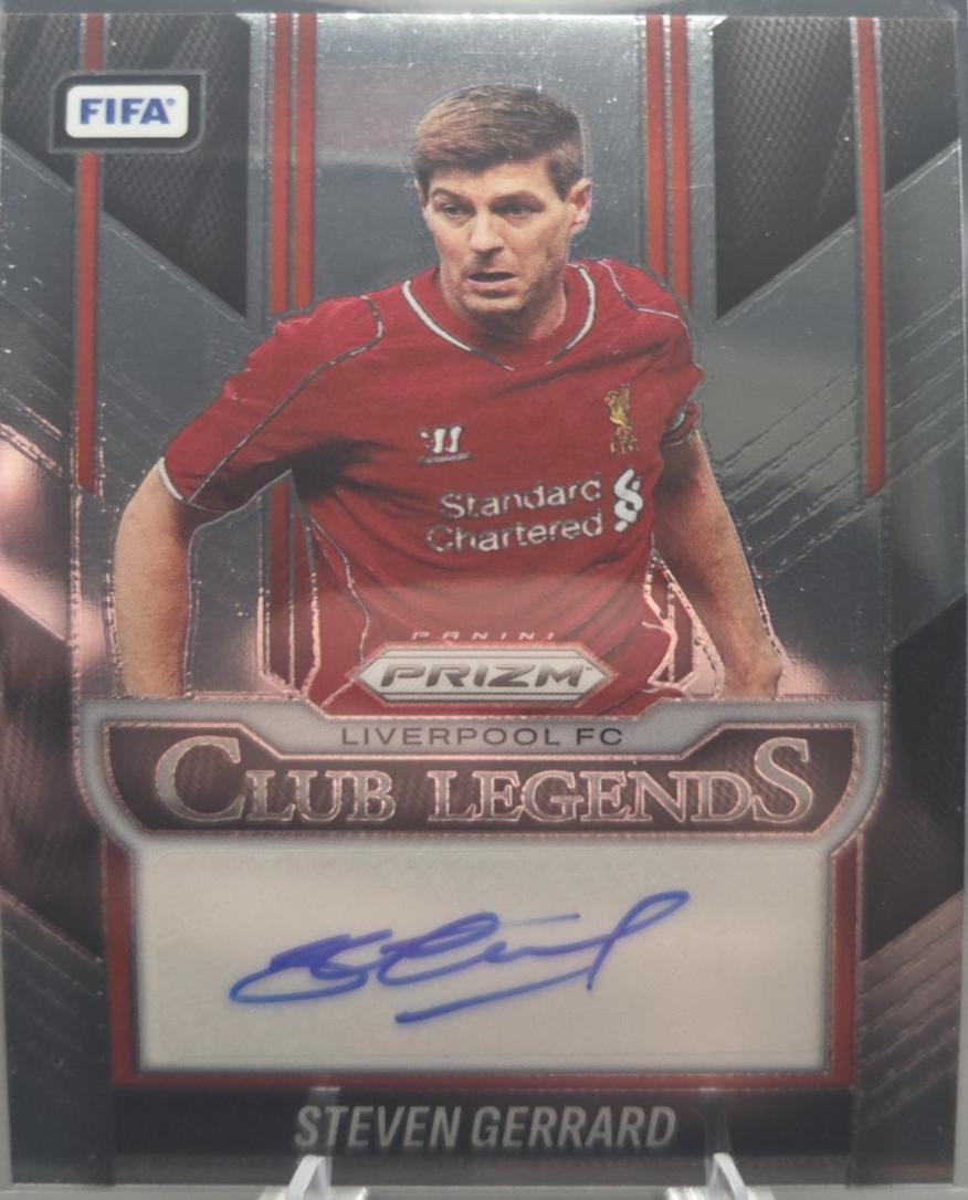 2025 Panini Prizm FIFA Club Legends Signature Steven Gerrard #6 card