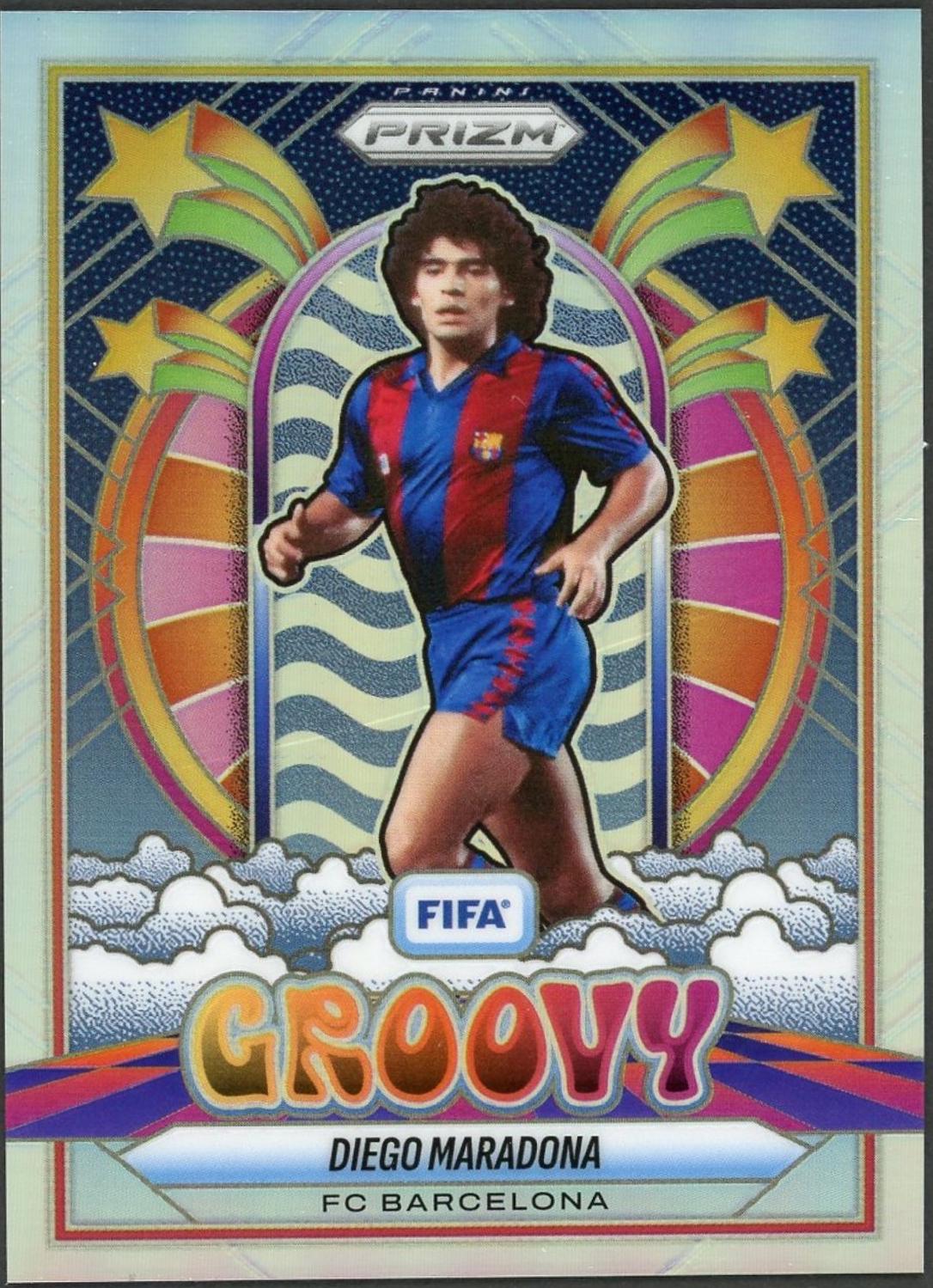 2025 Panini Prizm FIFA Groovy Diego Maradona #20 card