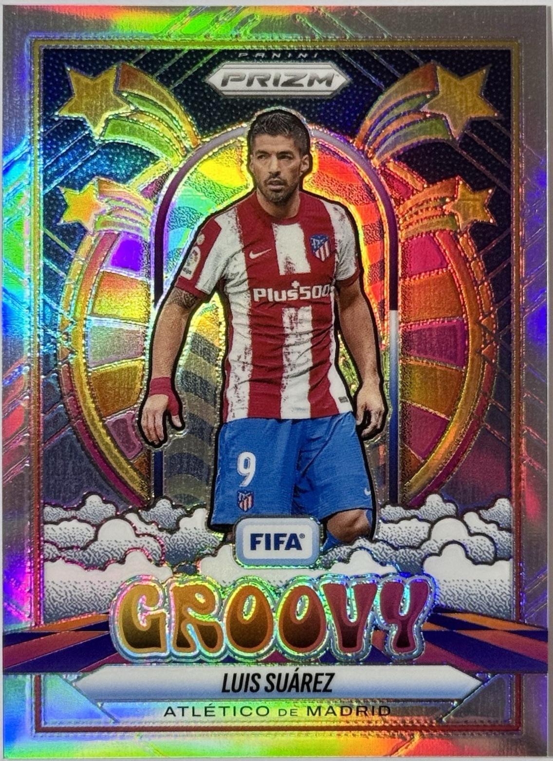 2025 Panini Prizm FIFA Groovy Luis Suarez #16 card