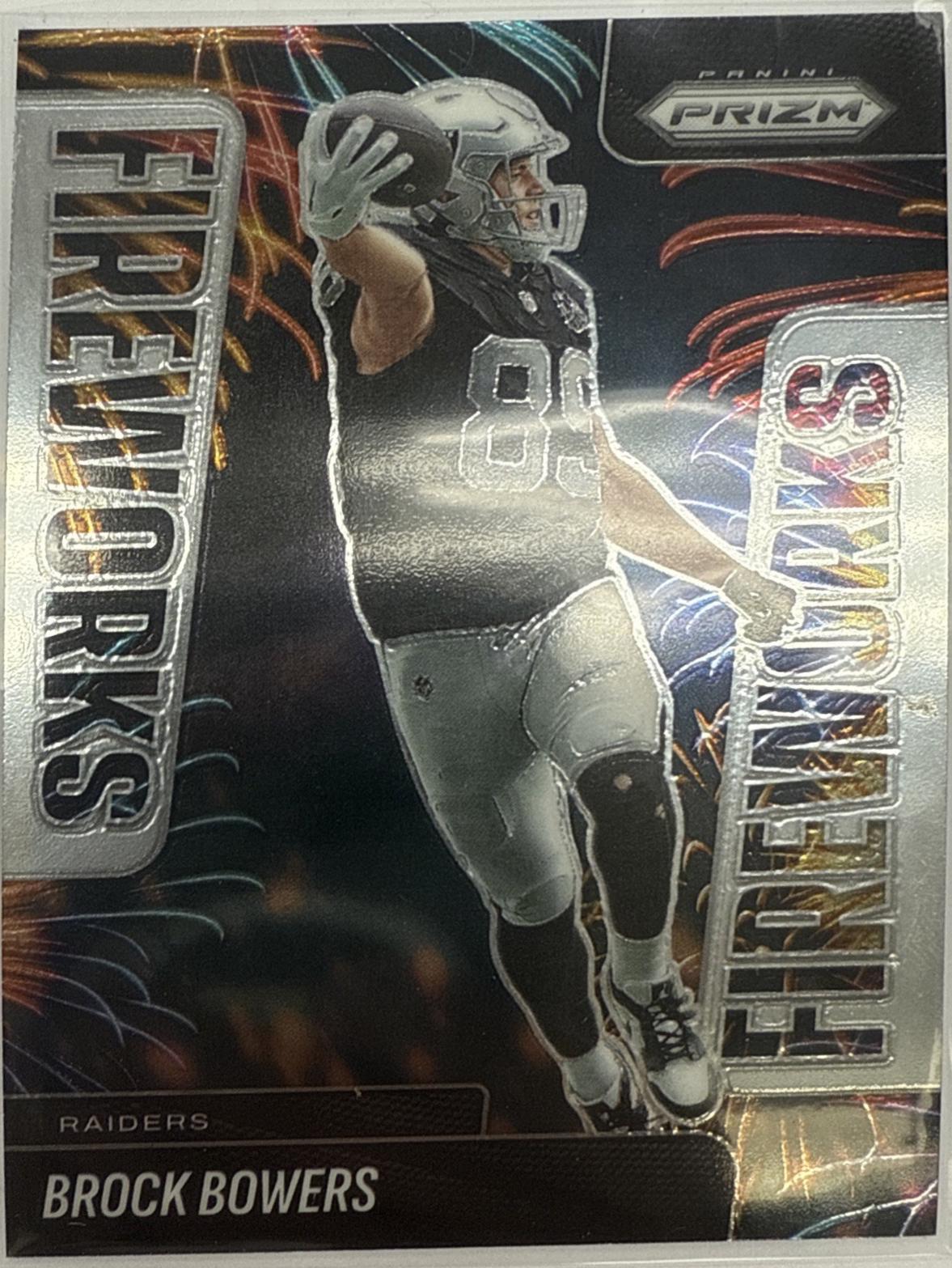 2025 Panini Prizm Fireworks Brock Bowers #11 card