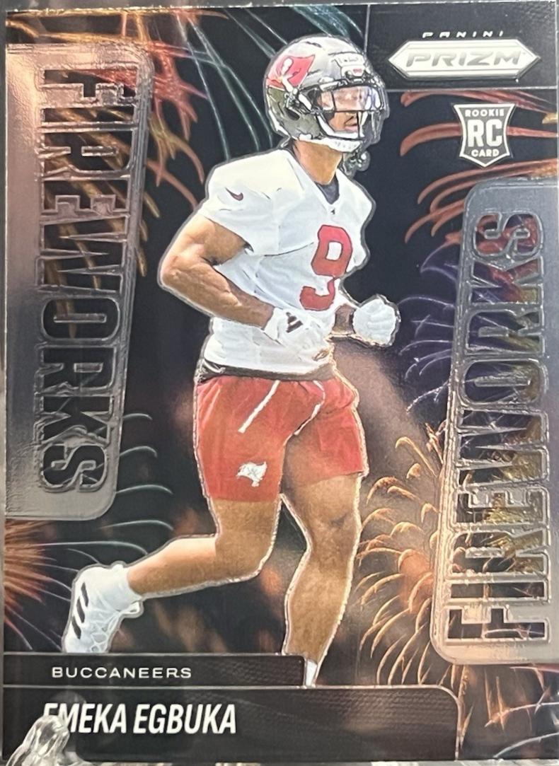 2025 Panini Prizm Fireworks Emeka Egbuka #2 card