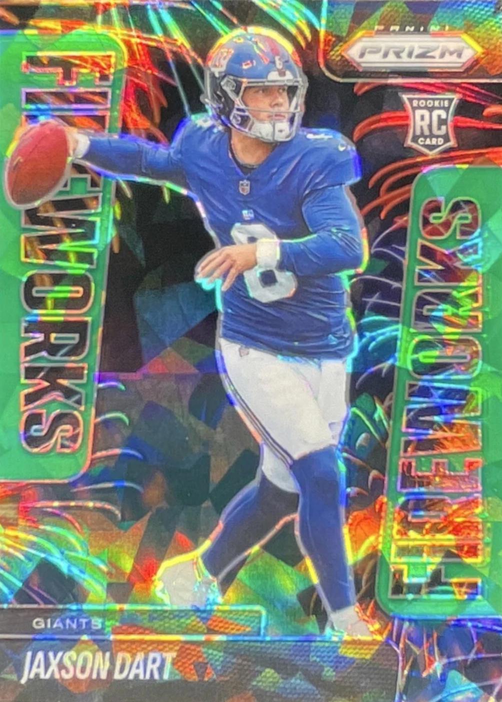 2025 Panini Prizm Fireworks Jaxson Dart [Green Ice] #6 card