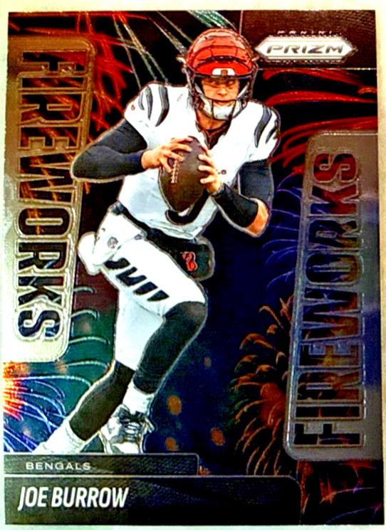 2025 Panini Prizm Fireworks Joe Burrow #25 card
