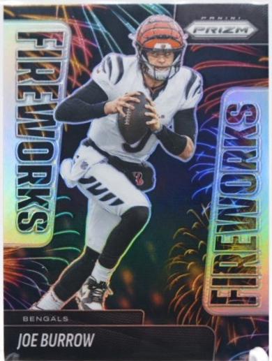 2025 Panini Prizm Fireworks Joe Burrow [Silver] #25 card
