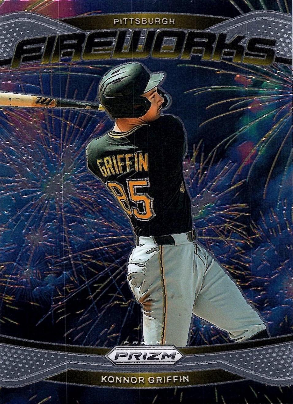 2025 Panini Prizm Fireworks Konnor Griffin #25 card