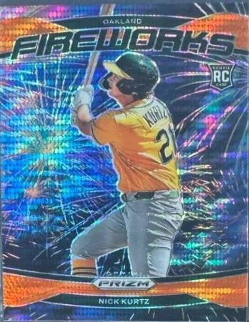2025 Panini Prizm Fireworks Nick Kurtz [Orange] #23 card