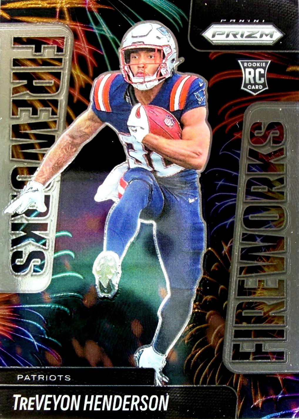 2025 Panini Prizm Fireworks TreVeyon Henderson #24 card