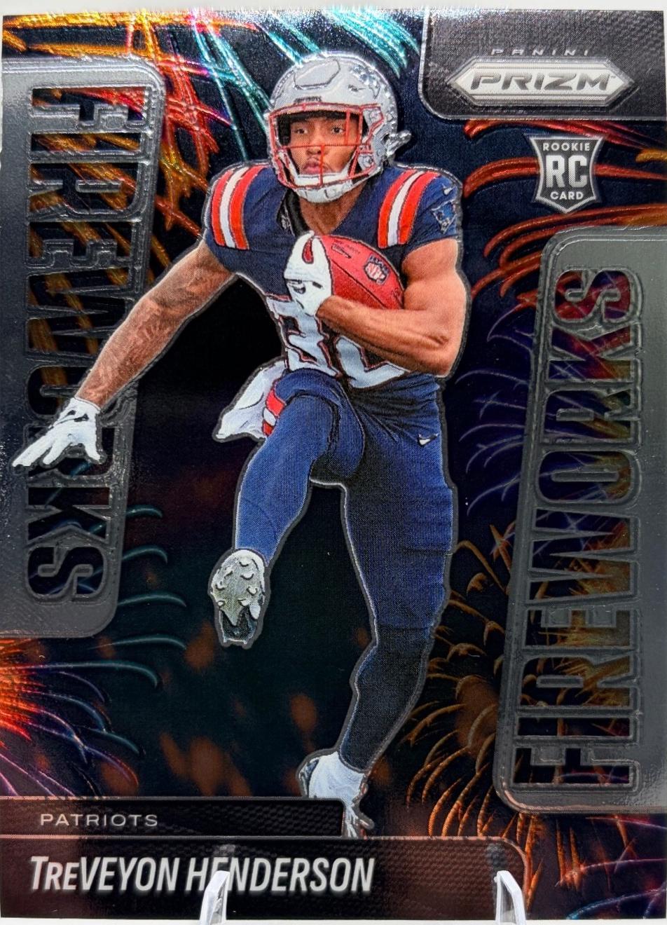 2025 Panini Prizm Fireworks TreVeyon Henderson [Silver] #24 card