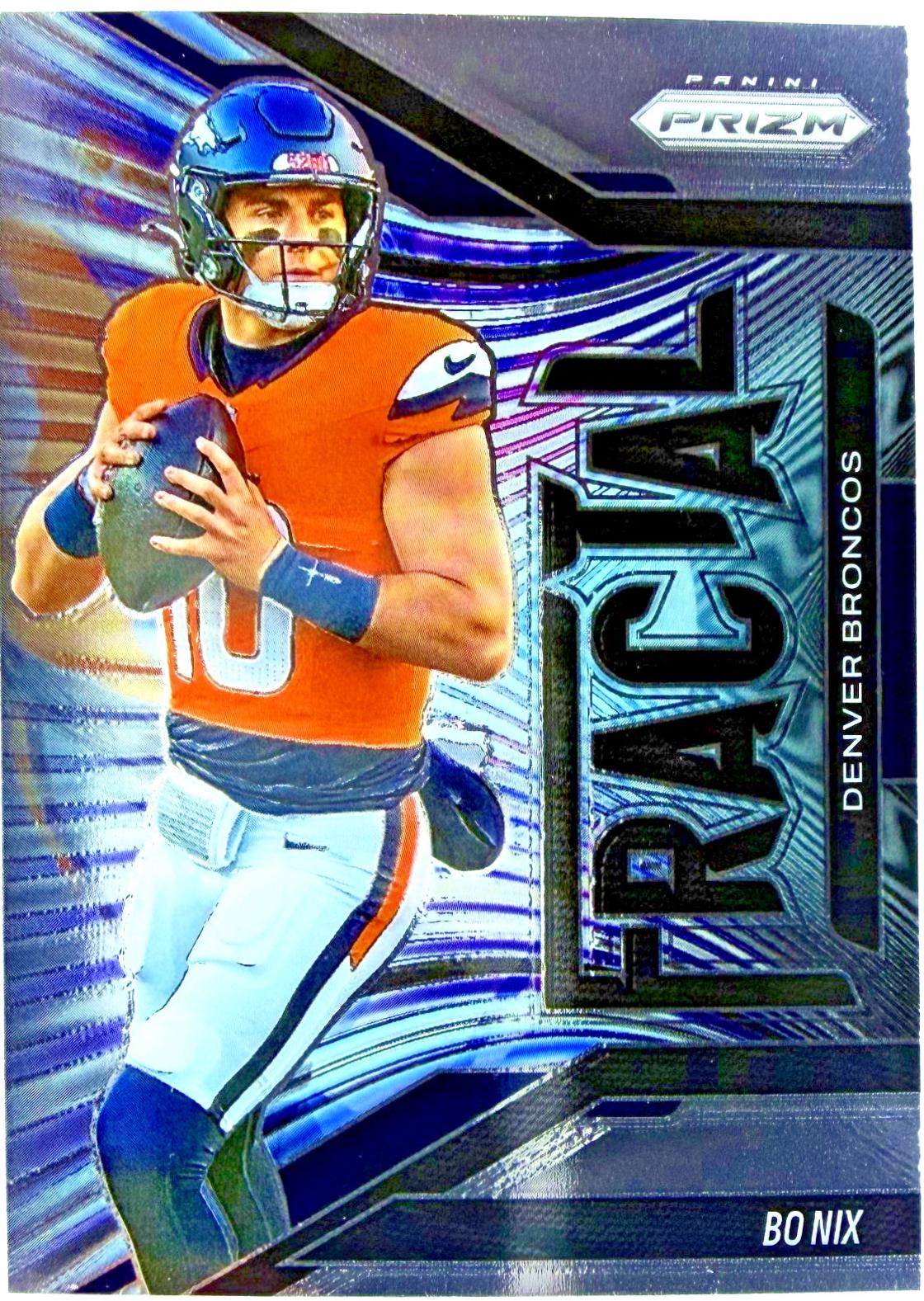 2025 Panini Prizm Fractal Bo Nix #13 card
