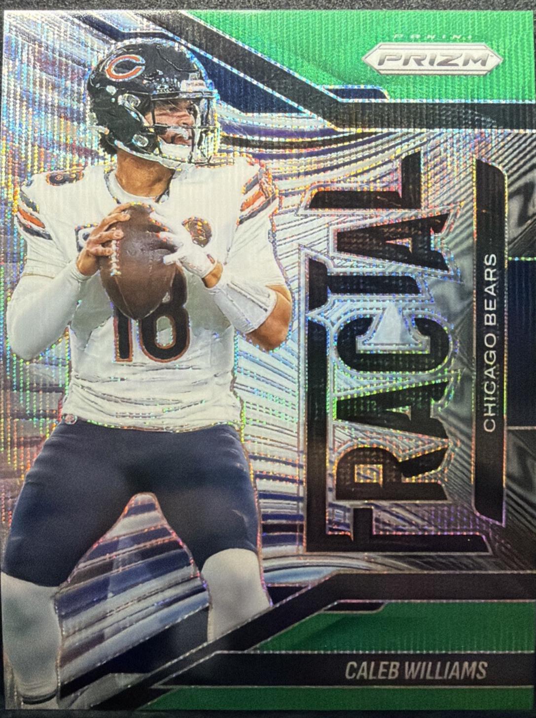 2025 Panini Prizm Fractal Caleb Williams [Green] #4 card