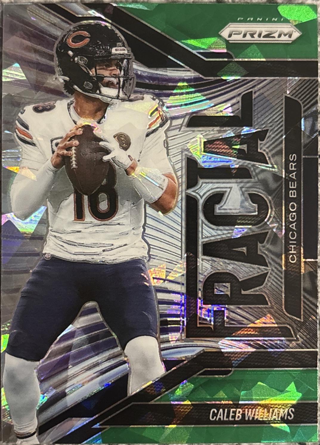 2025 Panini Prizm Fractal Caleb Williams [Green Ice] #4 card