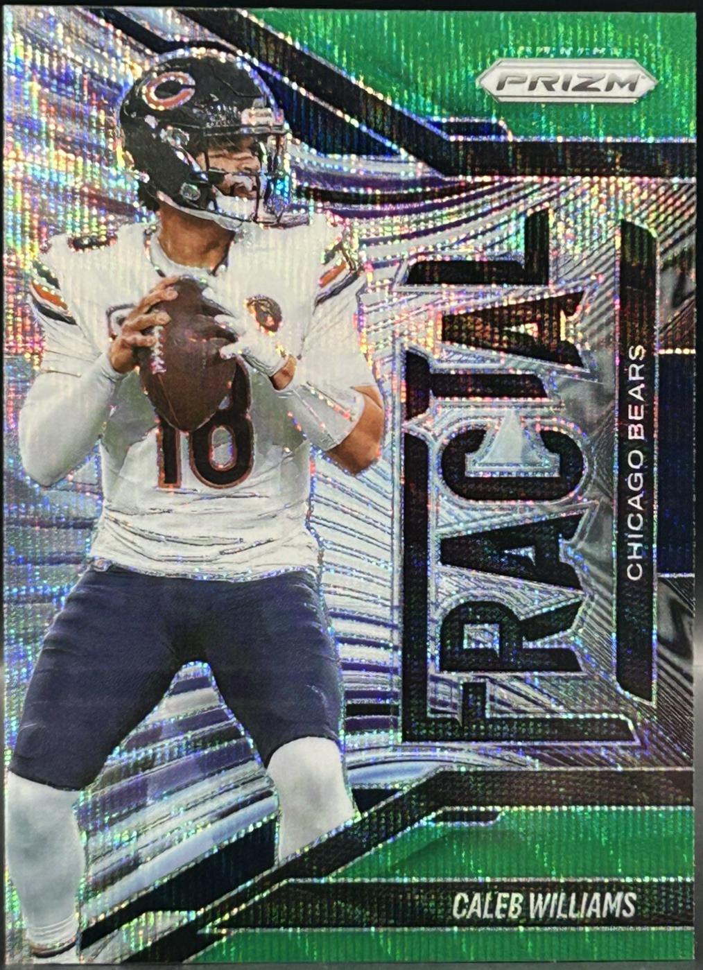 2025 Panini Prizm Fractal Caleb Williams [Green Wave] #4 card