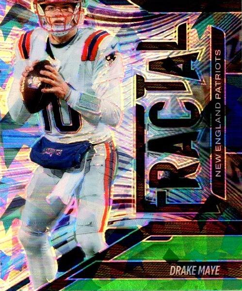 2025 Panini Prizm Fractal Drake Maye [Green Ice] #7 card
