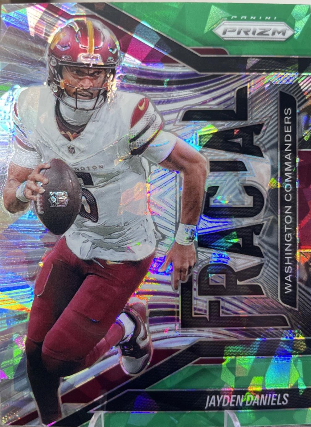 2025 Panini Prizm Fractal Jayden Daniels [Green] #1 card