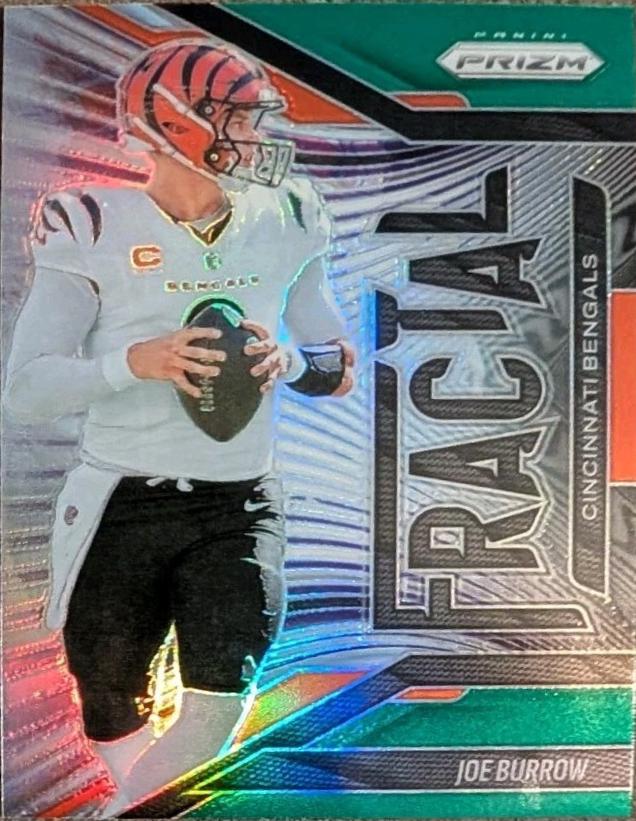 2025 Panini Prizm Fractal Joe Burrow [Green] #8 card