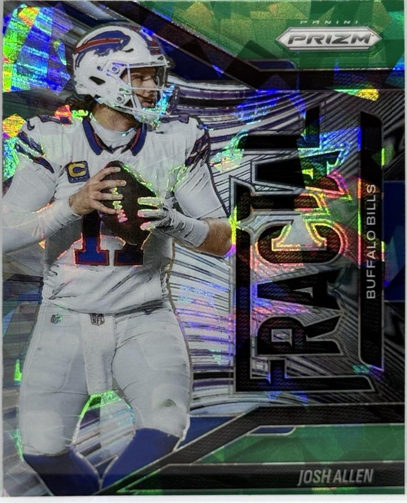 2025 Panini Prizm Fractal Josh Allen [Green Ice] #14 card
