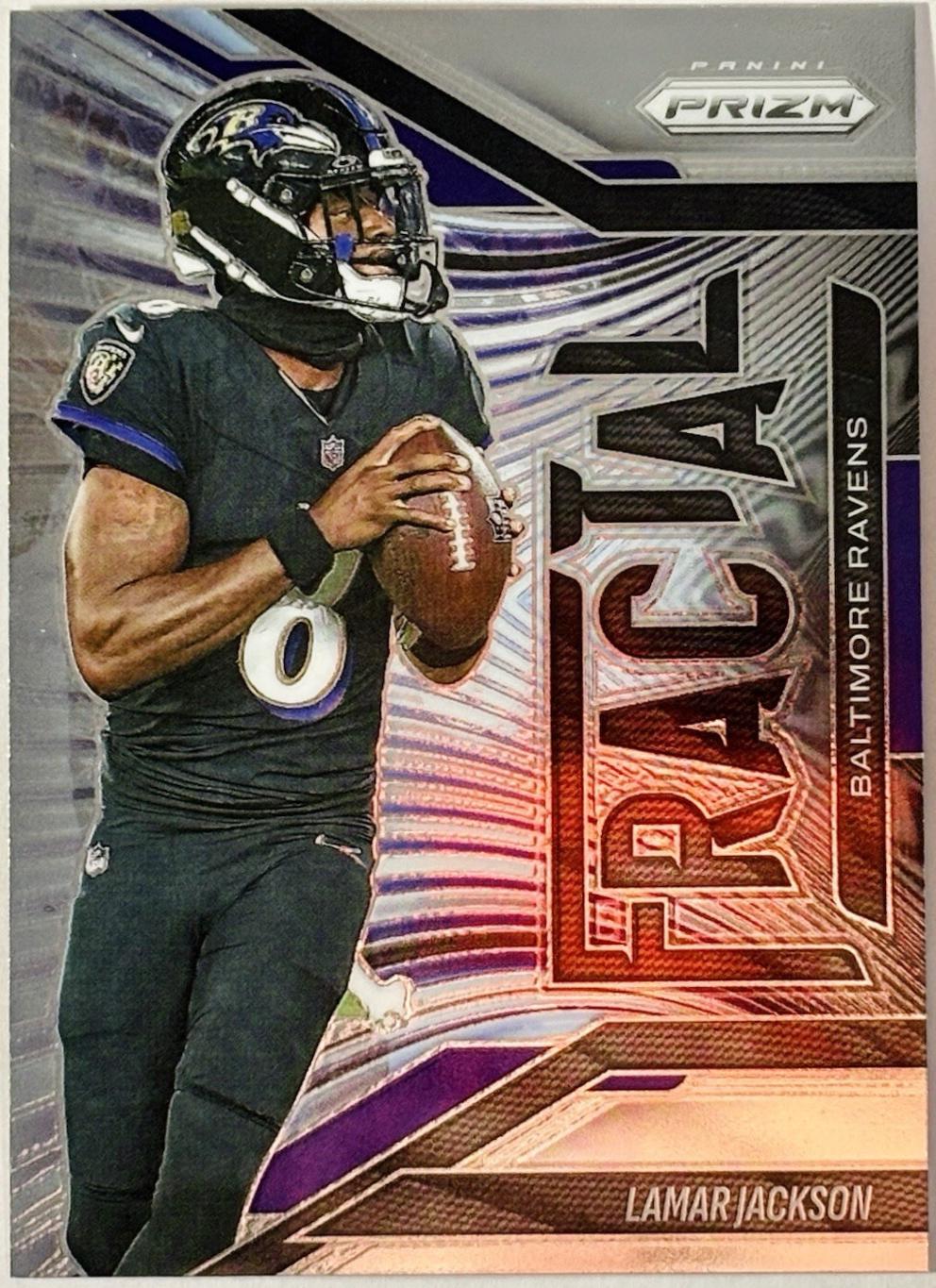 2025 Panini Prizm Fractal Lamar Jackson #2 card