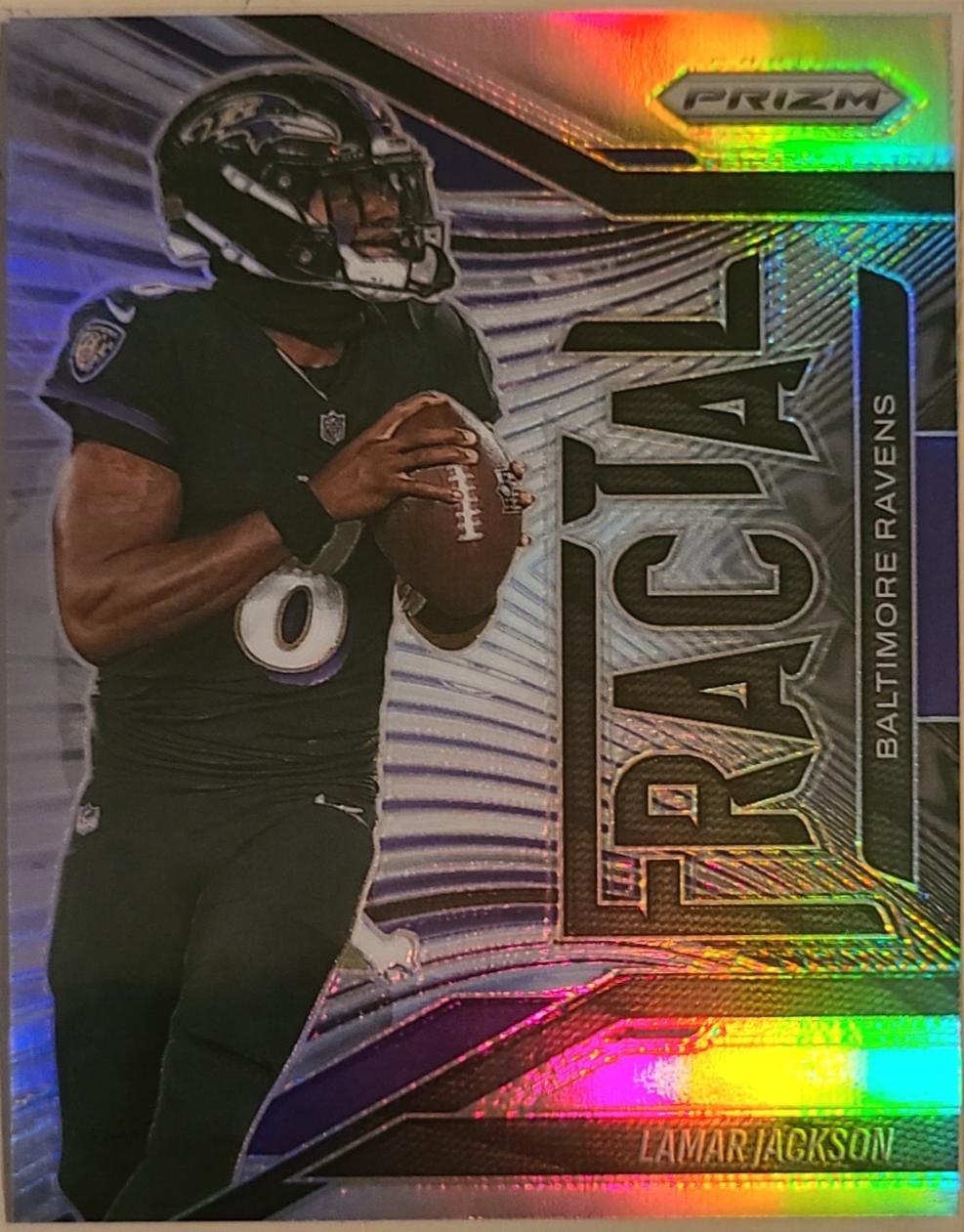 2025 Panini Prizm Fractal Lamar Jackson [Silver] #2 card