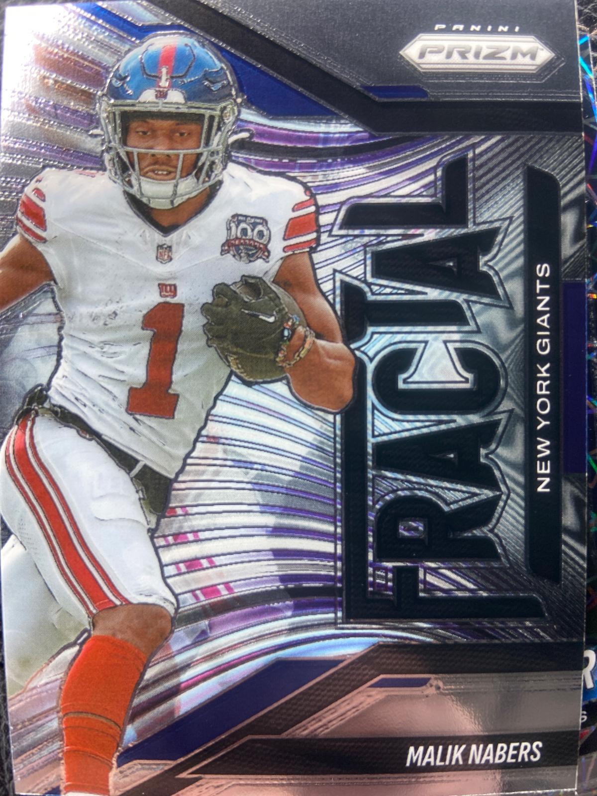 2025 Panini Prizm Fractal Malik Nabers #3 card
