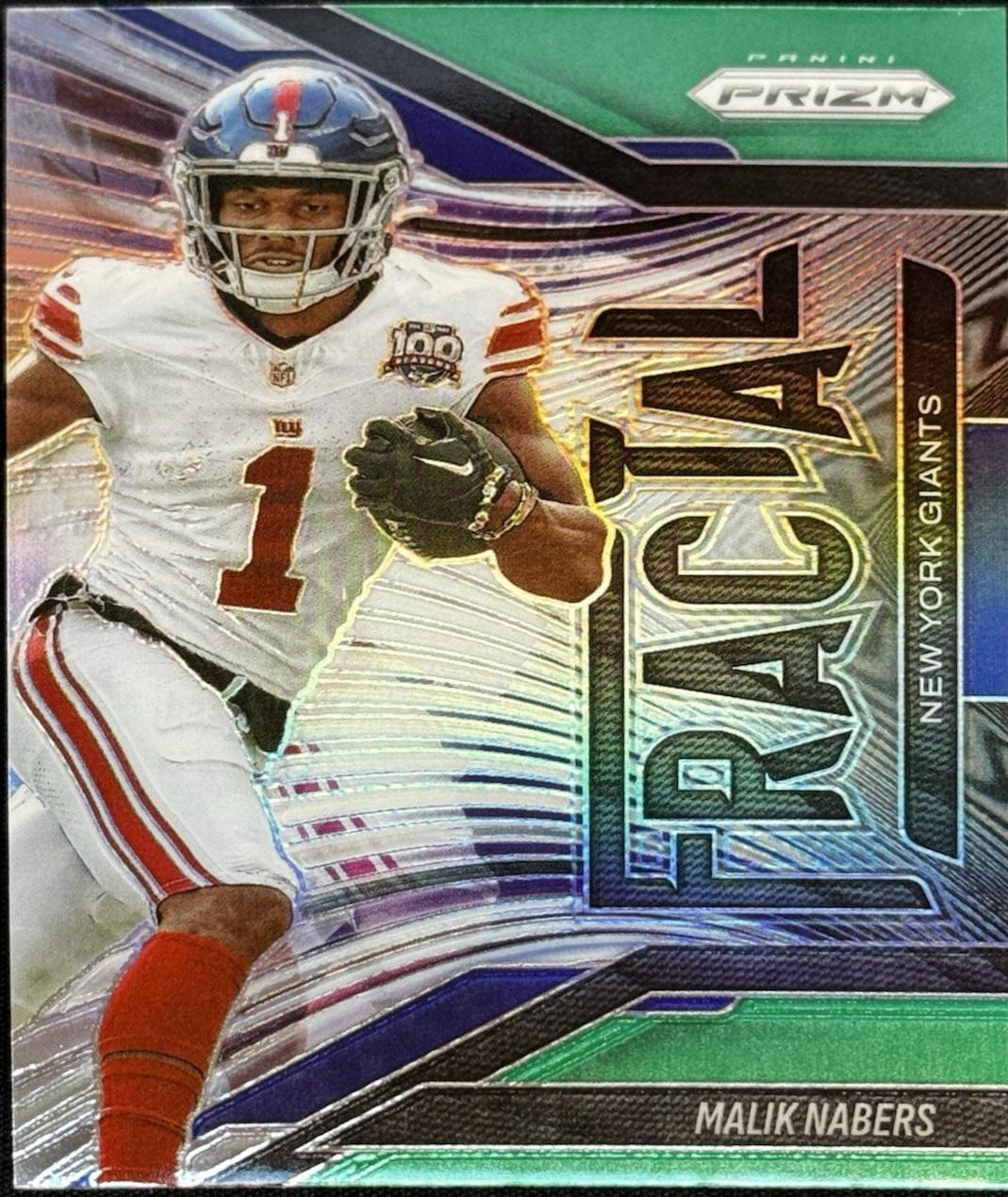 2025 Panini Prizm Fractal Malik Nabers [Green] #3 card