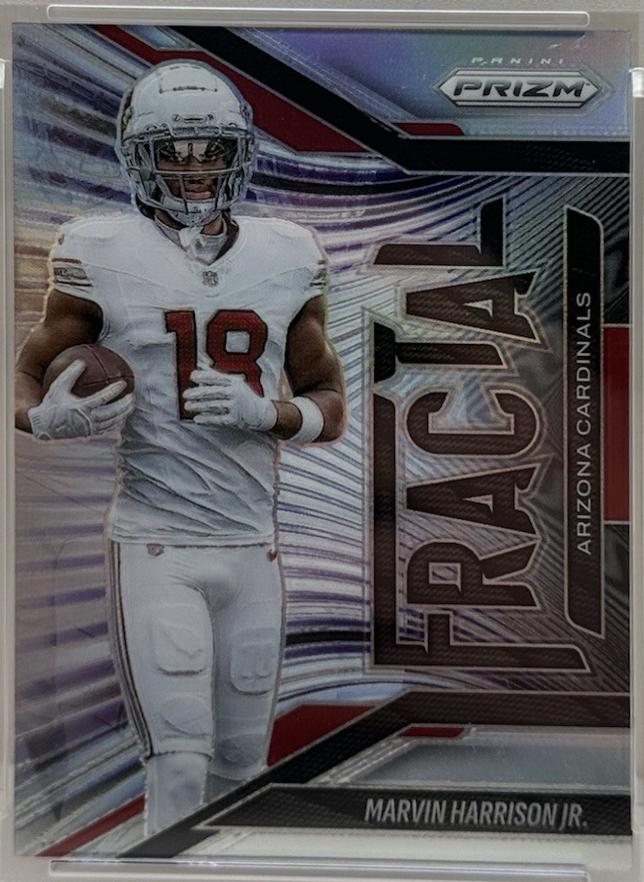2025 Panini Prizm Fractal Marvin Harrison Jr. [Silver] #12 card