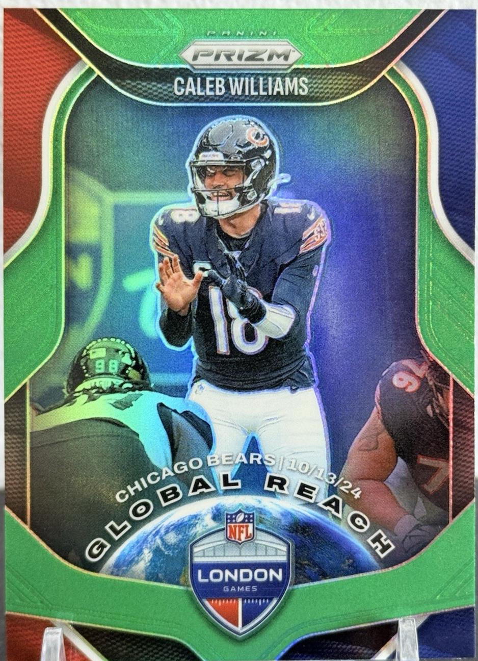 2025 Panini Prizm Global Reach Caleb Williams [Green] #5 card