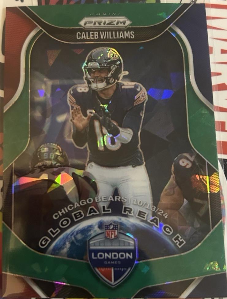 2025 Panini Prizm Global Reach Caleb Williams [Green Ice] #5 card