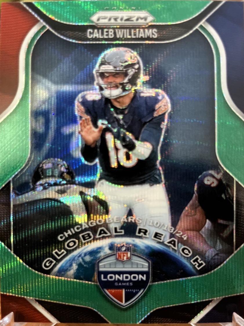 2025 Panini Prizm Global Reach Caleb Williams [Green Wave] #5 card