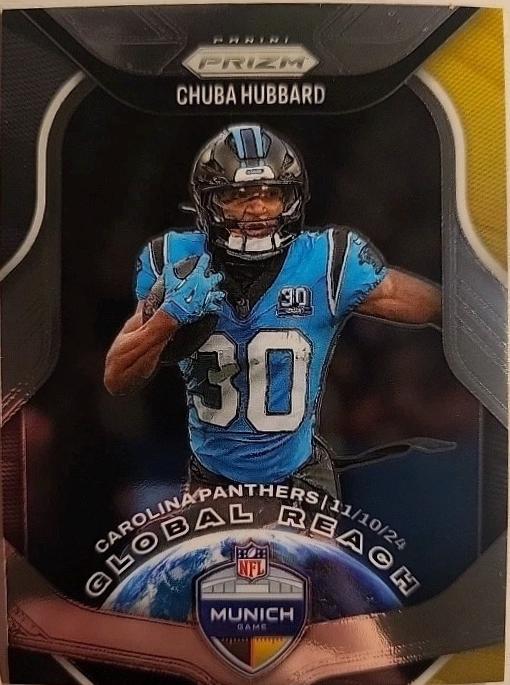 2025 Panini Prizm Global Reach Chuba Hubbard #9 card