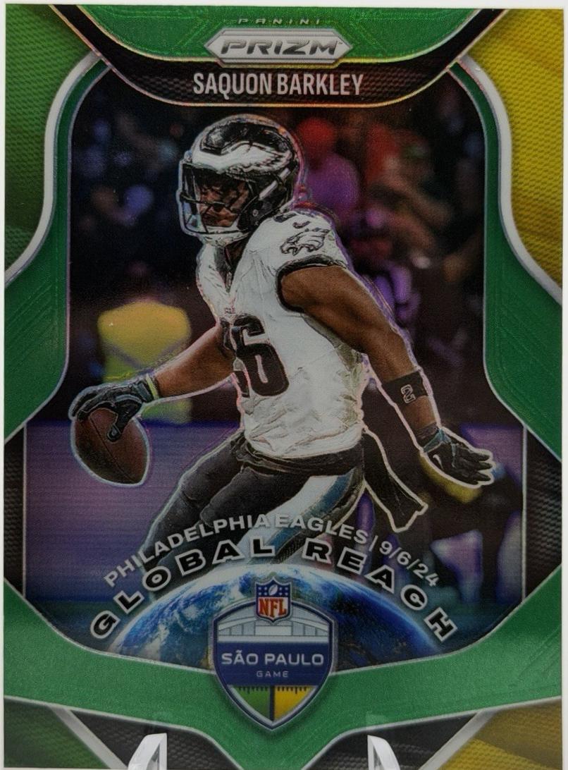 2025 Panini Prizm Global Reach Saquon Barkley [Green] #1 card