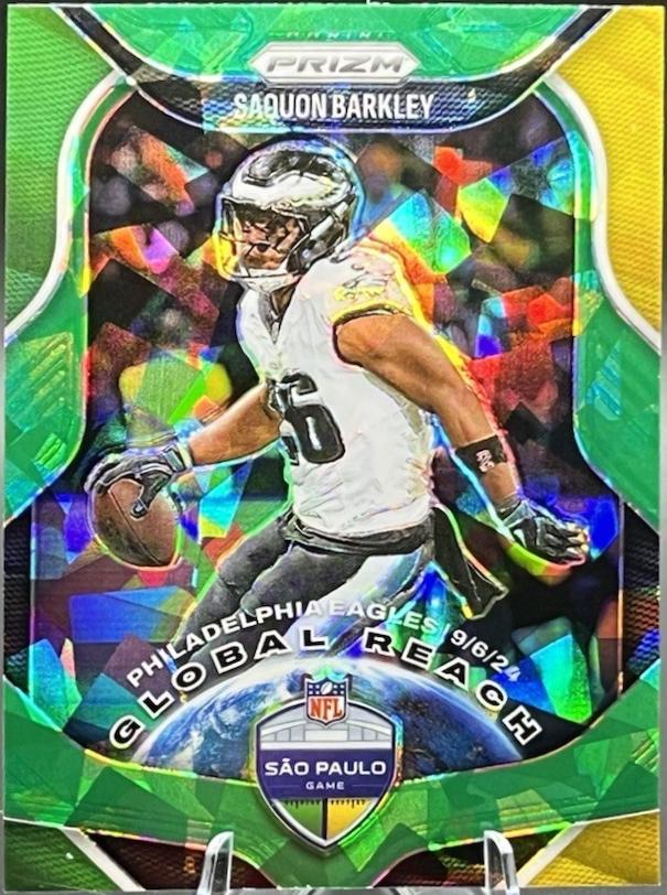 2025 Panini Prizm Global Reach Saquon Barkley [Green Ice] #1 card