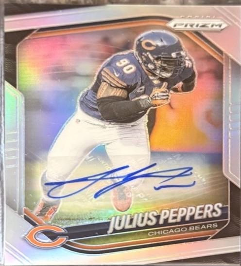 2025 Panini Prizm Julius Peppers [Silver Autograph] #296 card