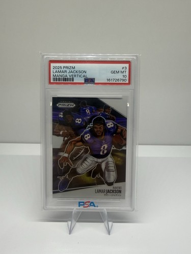 2025 Panini Prizm Manga Vertical Lamar Jackson #3 card