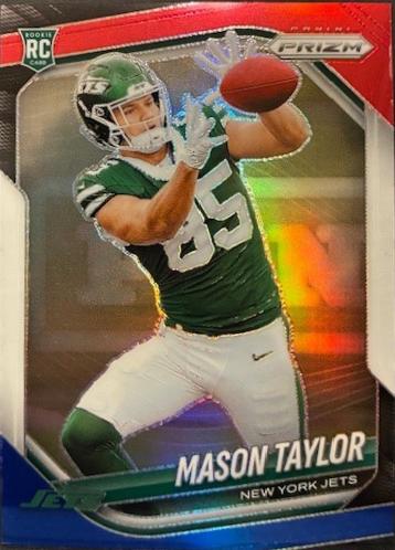 2025 Panini Prizm Mason Taylor [Red White Blue] #329 card