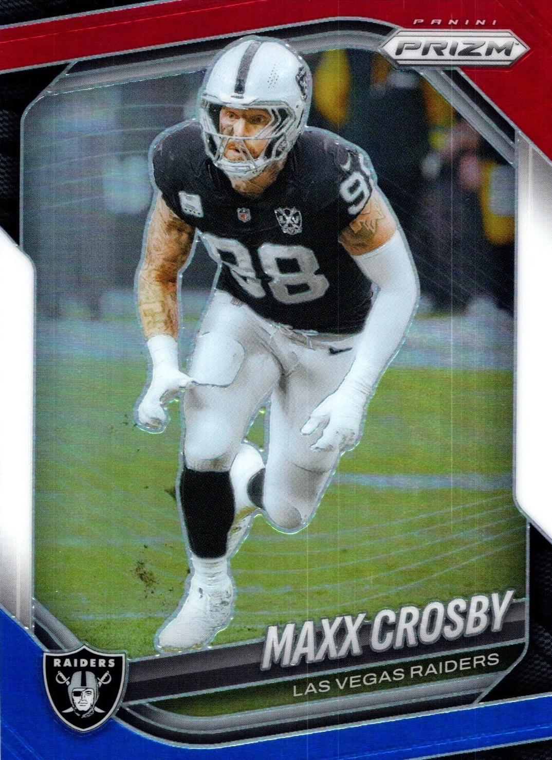 2025 Panini Prizm Maxx Crosby [Red White Blue] #195 card