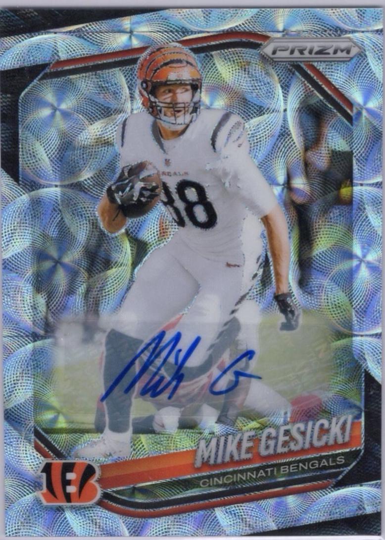 2025 Panini Prizm Mike Gesicki [Silver Autograph] #79 card