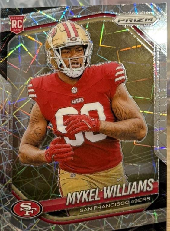 2025 Panini Prizm Mykel Williams [Lazer] #304 card